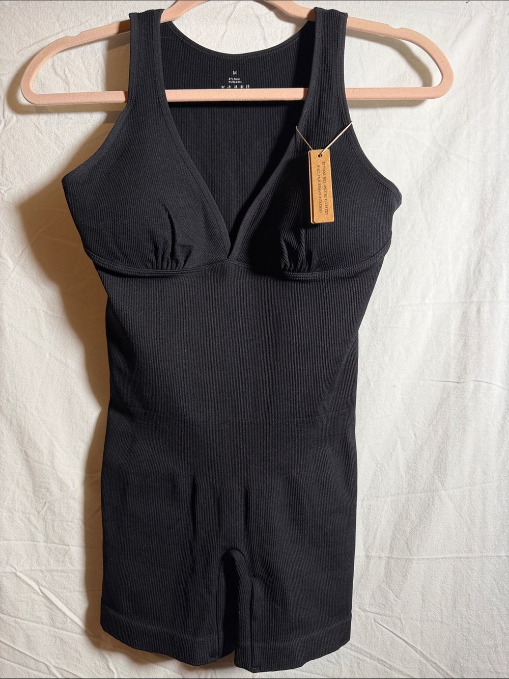 Shapellx Women's Black Shaping Bodysuit Tank with Built-In Support